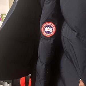 Canada Goose Men's Dark Jacket with Logo Patch